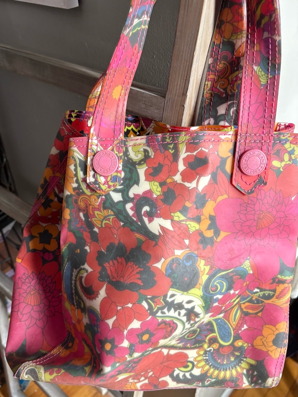 Bright Floral Pink Tote Bag by Gap
